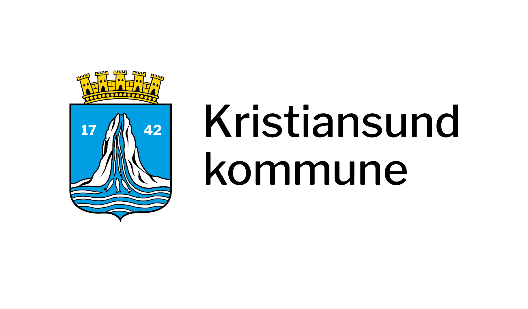 Kristiansund kommune_Liggende med sort tekst_CMYK